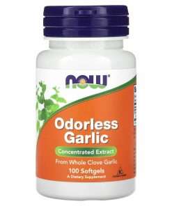 NOW Foods Odourless Garlic, Concentrated Extract, 100 Softgels