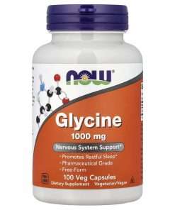 NOW Foods Glycine, 100 Veg Capsules (1,000 mg per Capsule