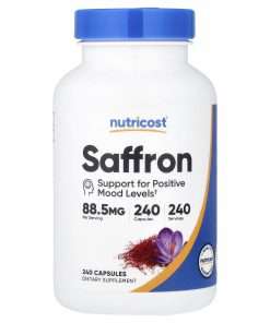 Nutricost Saffron, 88.5 mg, 240 Capsules