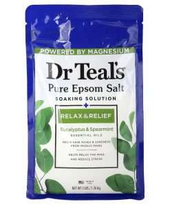 Dr. Teal's Pure Epsom Salt Soaking Solution, Eucalyptus & Spearmint, 3 lbs (1.36 kg)