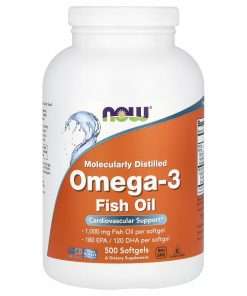 NOW Foods Omega-3 Fish Oil, 1,000 mg, 500 Softgels