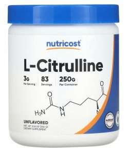 Nutricost L-Citrulline, Unflavoured, 8.8 oz (250 g) 91 servings