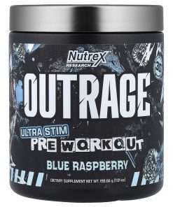Nutrex Research Outrage, Ultra Stim Pre Workout, Blue Raspberry, 198.66g 30 servings