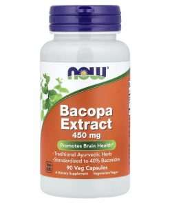 NOW Foods Bacopa Extract, 450 mg, 90 Veg Capsules
