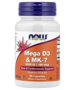 NOW Foods Mega D3 & MK-7, 30 Capsules