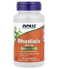 NOW Foods Rhodiola, 500 mg, 60 Veg Capsules
