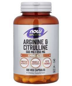 NOW Foods Sports, Arginine & Citrulline, 120 Veg Capsules