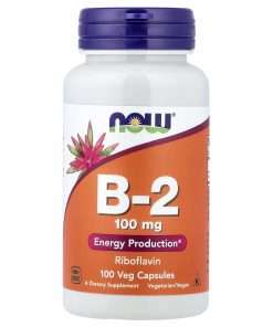 NOW Foods B2 B-2, 100 mg, 100 Veg Capsules