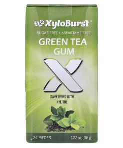 Xyloburst Xylitol Gum, Green Tea, 24 Pieces, 1.27 oz (36 g)