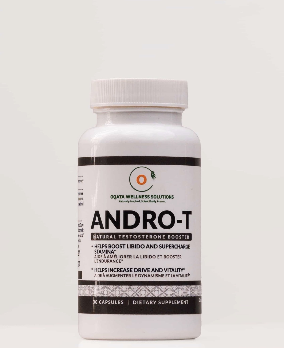 Oqata Wellness Solutions Andro-T Natural Testosterone Booster (30 Capsules) - Libido & Stamina Support