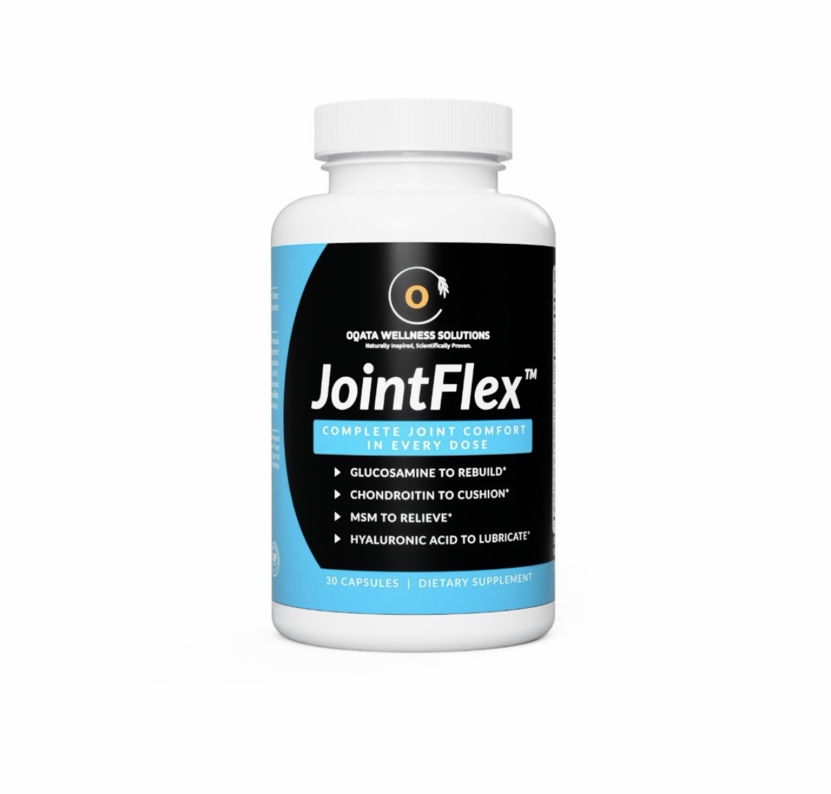 Oqata Wellness JointFlex Complete Joint Comfort (30 Capsules) - Glucosamine, Chondroitin, MSM & Hyaluronic Acid