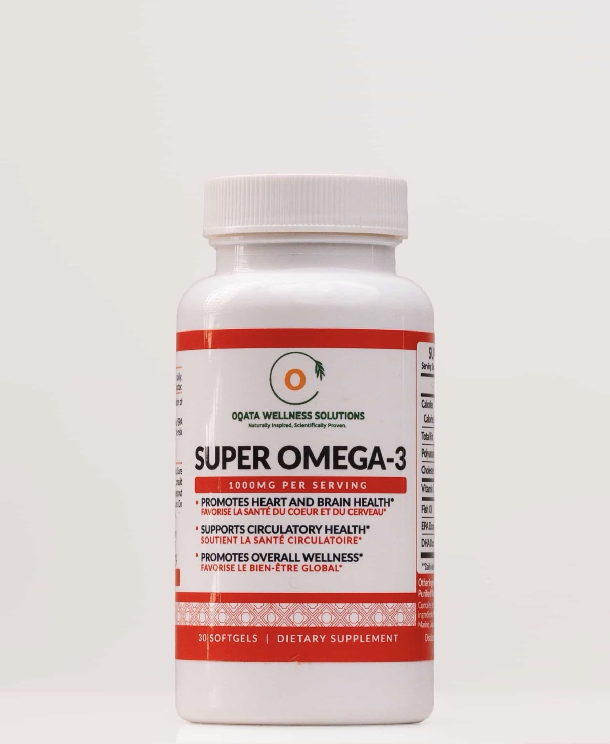 Oqata Wellness Super Omega-3 1000mg (30 Softgels) - Heart, Brain & Circulatory Support