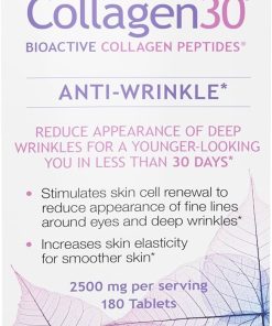 Webber Naturals Collagen30 Anti-Wrinkle 2500mg (180 Tablets) - Bioactive Collagen Peptides