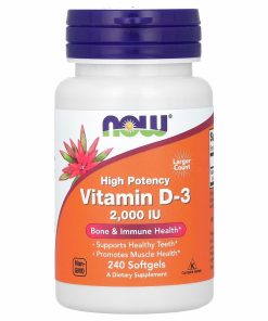NOW Foods Vitamin D3, High Potency, 2,000 IU, 240 Softgels